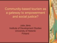 Community-based Tourism as a Gateway to Social Justice and ...