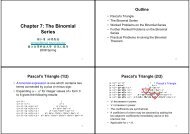 Chapter 7: The Binomial Series - 國立台灣科技大學