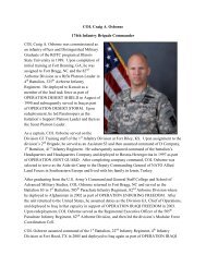 COL Craig A. Osborne 174th Infantry Brigade Commander COL ...