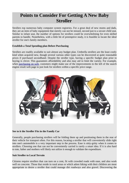 strollers for gravel roads