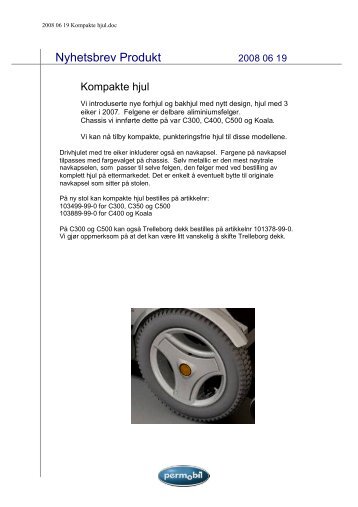 2008 06 19 Kompakte hjul.pdf - Permobil