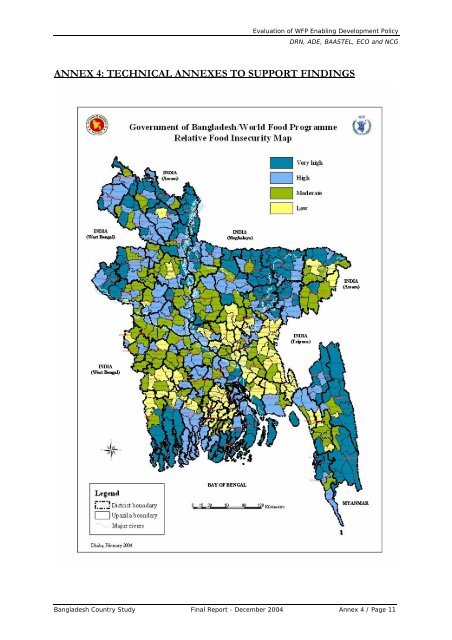 bangladesh country study - WFP Remote Access Secure Services