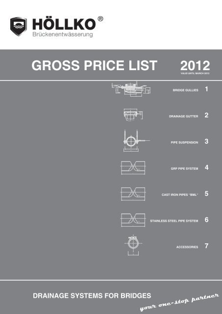 Gross price list 2012