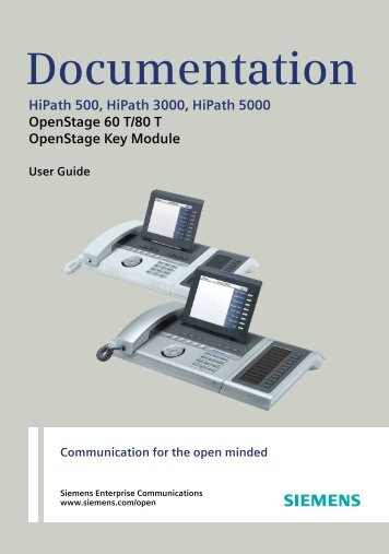 OpenStage 60 T/80 T HiPath 500/3000/5000