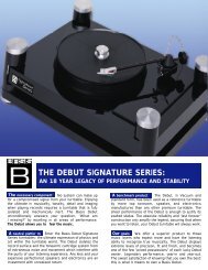 THE DEBUT SIGNATURE SERIES: - Basis Audio