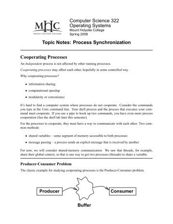 Topic Notes: Process Synchronization - Courses