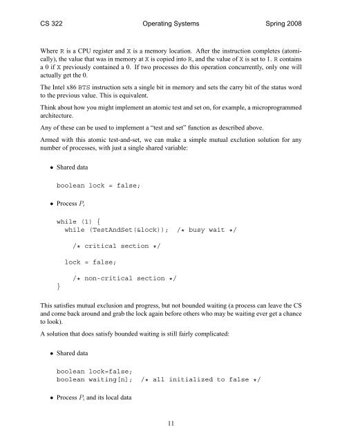 Topic Notes: Process Synchronization - Courses