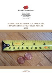 raport de monitorizare a progresului în implementarea politicilor ...