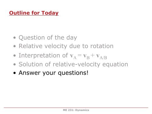 Relative Velocity Due to Rotation