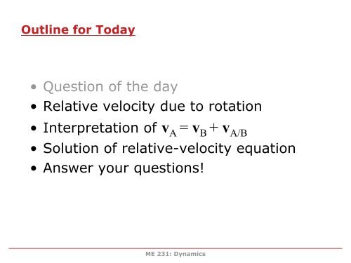 Relative Velocity Due to Rotation