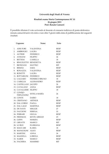 pdf, it, 65 KB, 7/5/13 - UniversitÃ  degli Studi di Verona