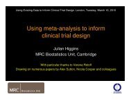 Using meta-analysis to inform clinical trial design - MRC Network of ...