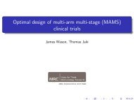 Optimal design of multi-arm multi-stage (MAMS) clinical trials