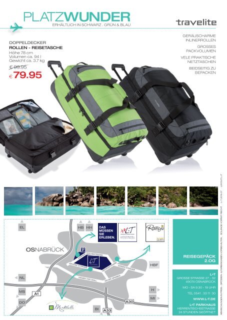 ANGEBOTE AUF REISEN   -  L+T PROSPEKT REISEGEPÄCK & TASCHEN SOMMER 2015