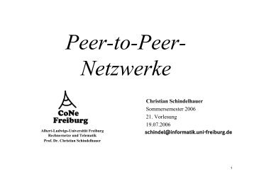 Peer-to-Peer - Rechnernetze und Telematik - Albert-Ludwigs ...