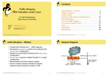 Traffic-Shaping with fwbuilder under Linux - Dr. Ralf Schlatterbeck
