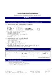 ficha de datos de seguridad furfural - International Furan Chemicals ...