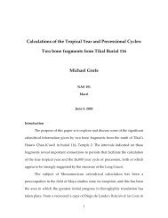 Calculations of the Tropical Year and Precessional Cycles - Maya ...