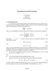 Linear Response Theory - McGill University