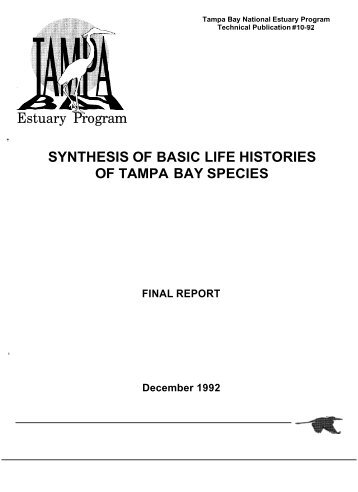 synthesis of basic life histories of tampa bay species final report