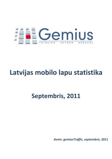 Latvijas mobilo lapu statistika - Gemius