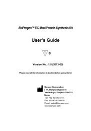 ExiProgenâ¢ EC-Maxi Protein Synthesis Kit _User guide - ë°ì´ì¤ëì