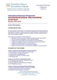 entrepreneurship and business strategy - Facultad de Ciencias ...