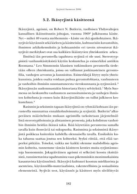 1 SYRJINTÃ SUOMESSA 2006 - Sosiaaliportti