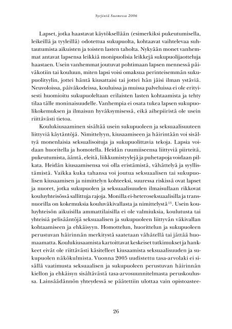 1 SYRJINTÃ SUOMESSA 2006 - Sosiaaliportti