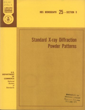 standard x-ray diffraction powder patterns