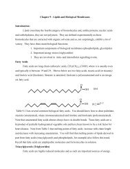 Chapter 9 - Lipids and Biological Membranes