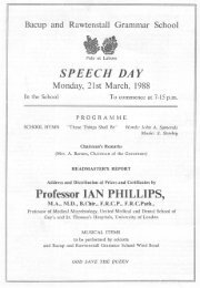 1988 Speech Day programme (March) - brgs.me