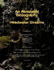An Annotated Bibliography of Headwater Streams - Furniss and ...
