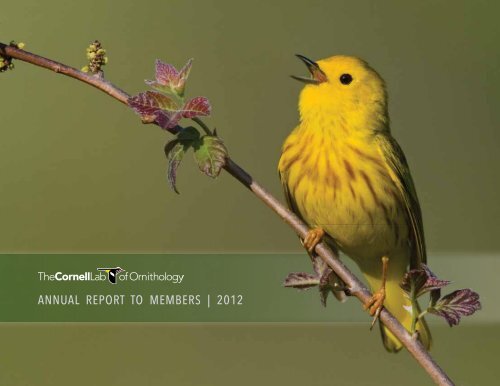 AnnuAl RepoRt to membeRs | 2012 - Cornell Lab of Ornithology