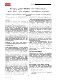 Micropropagation of Potato Solanum tuberosum L. - Electronic ...