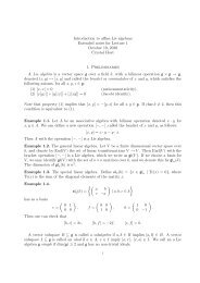 Introduction to affine Lie algebras Extended notes for Lecture 1 ...