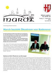 March bezieht Ã–kostrom von Badenova - Gemeinde March