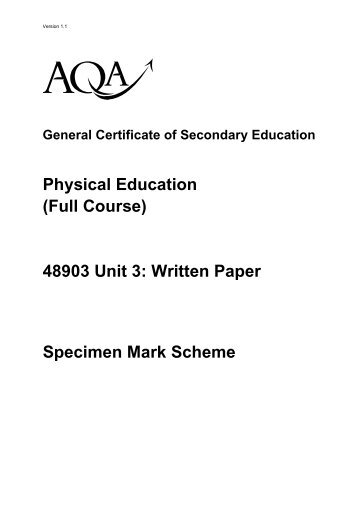 Mark Scheme Specimen.pdf - Brownlow Integrated College