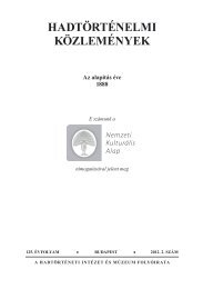 HadtÃ¶rtÃ©nelmi KÃ¶zlemÃ©nyek 2012_2.pdf - HadtÃ¶rtÃ©neti IntÃ©zet Ã©s ...