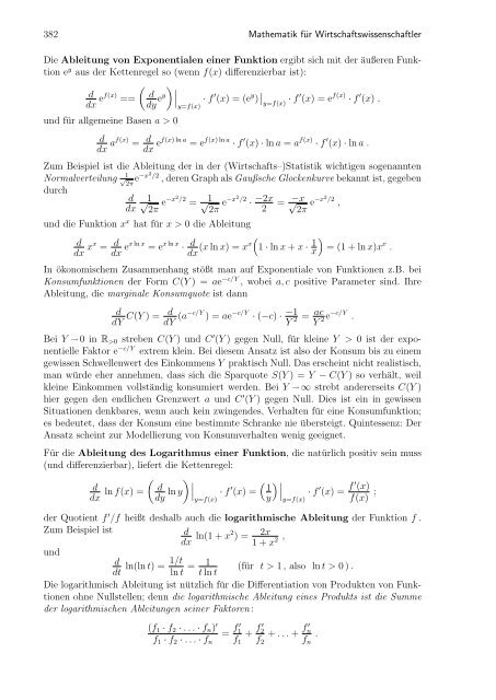 Die Ableitung und ElastizitÃ¤t von Funktionen. - Heinrich-Heine ...
