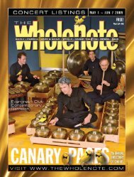 May 2009 - The Wholenote Magazine