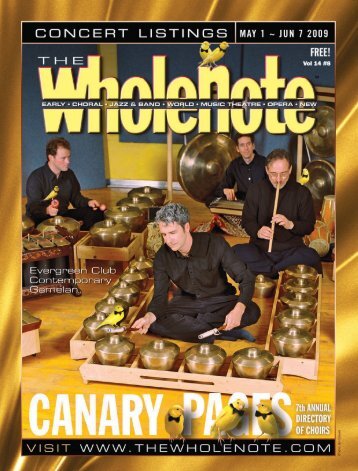 May 2009 - The Wholenote Magazine