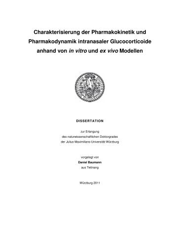 Charakterisierung der Pharmakokinetik und Pharmakodynamik ...