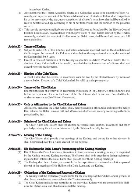 CHARTER OF THE TIBETANS-IN-EXILE