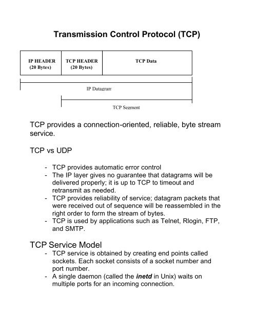 tcp service model