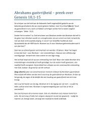 Abrahams gastvrijheid â preek over Genesis 18,1-15 - Hans-Jan ...