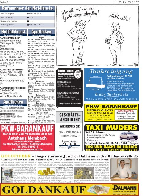 Binger Narren hissen Flaggen - Neue Binger Zeitung