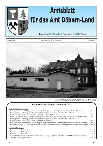 Amtsblatt für das Amt Döbern-Land
