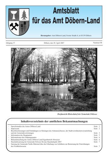 Amtsblatt für das Amt Döbern-Land