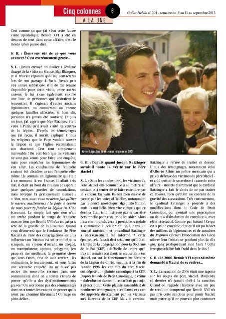 Interview de Xavier Léger - Pastorale Nouvelles Croyances et ...